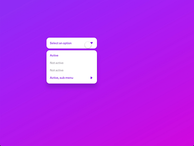 Dropdown Adobe XD Challenge adobexd challenge design gradient purple submenu ui