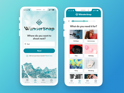 WanderSnap Mobile UI app design mobile sketch travel ui wandersnap
