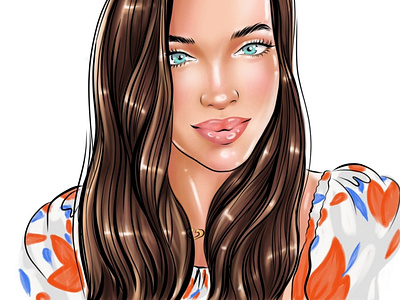 portrait adobe fresco illustration art portrait portrait art portrait painting