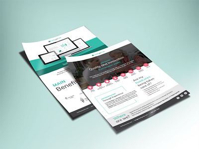 Innovation in Senior Care ―Flyer a4 brochure corporate flyer graphic design leaflet letterhead senior care