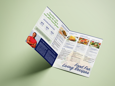 Food For Living ―Insert bifold brochure corporate cover digital flyer food gastronomy graphic design indesign
