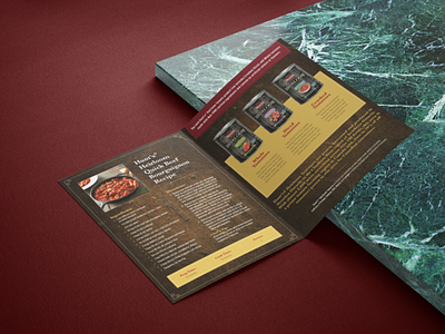 Flavour Passed On ―Insert adobe bifold brochure corporate flyer food gastronomy graphic design indesign