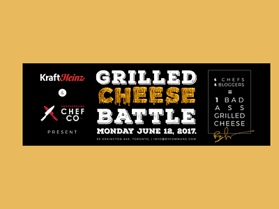 Grilled Cheese Battle ―Gastronomic Event adobe banner branding cheese cover design digital flyer food graphic design illustration illustrator logo photoshop social media