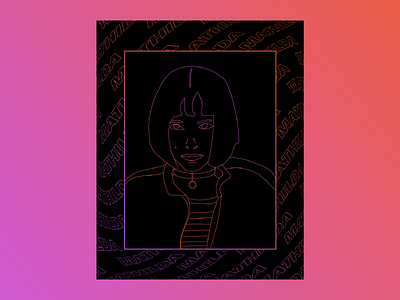 Mathilda ―Digital Portraits adobe cover digital graphic design illustration illustrator line art neon portrait poster