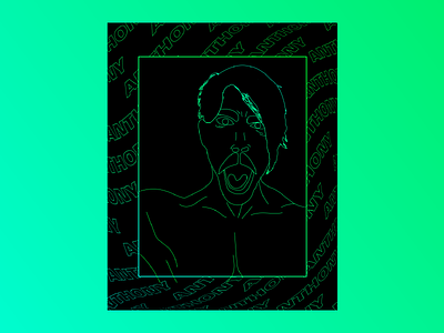 Anthony Kiedis ―Digital Portraits cover digital digital art graphic design illustration line art neon neon colors