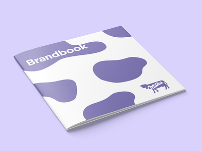 Why a lilac cow? ―The Brandbook brand book brand identity branding brochure chocolate corporate cover graphic design illustrator indesign milka monochromatic rebranding