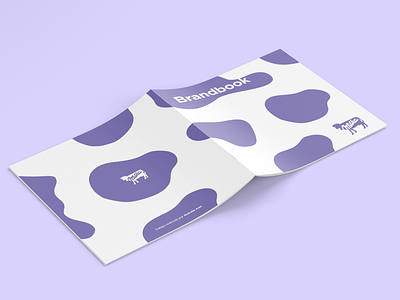 Why a lilac cow? ―The Brandbook brochure corporate cover editorial graphic design illustrator indesign