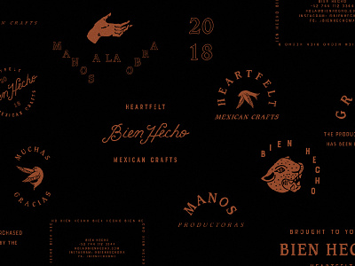 Bien Hecho Logo Variations branding crafts design graphicdesign illustration logo mexican responsive