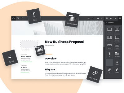 Invoice Ninja Rebrand SaaS - Drag & drop proposal design