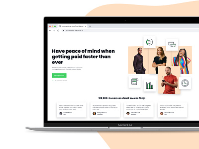 Invoice Ninja Rebrand - SaaS Website Home Page Design brand design brand designer branding branding agency saas saas design saas landing page saas website ui ui ux ui design user experience user interface ux ux design web design webflow website website builder website design