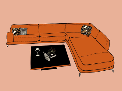 Couch Potato: ON design drawing illustration illustration style ipad pro linework minimal procreate procreate app womenofillustration womenwhodraw