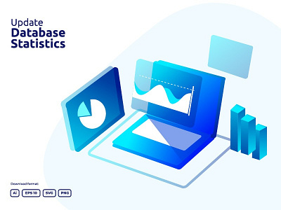 data analysis and statistics illustration concept