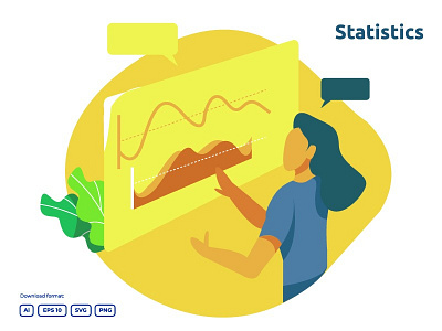 data analysis and statistics illustration concept