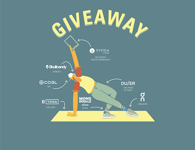 Yoga Giveaway Illustration character graphic design illustration illustrator people stretch yoga