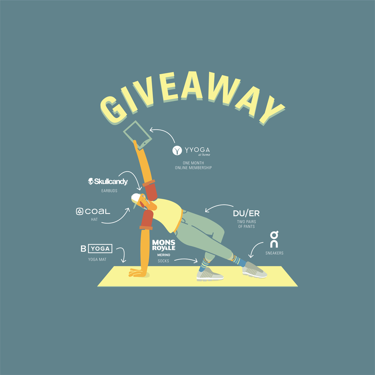 Yoga Giveaway Illustration by Dominik Kalita on Dribbble