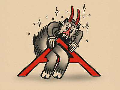 A for 36Days Of Type 36days 36daysoftype devil graphic design illustration illustrator red sticker tattoo vancouver