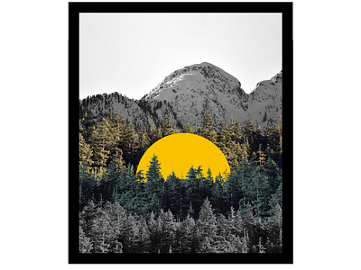 Glow collage design graphic design mountain photo photography squamish sticker vancouver