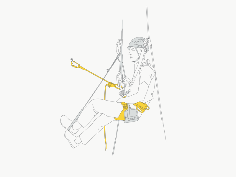 Technical illustration technical illustration petzl rock climbing climbing illustration graphic design