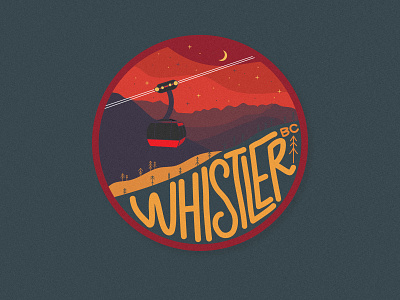 Whistler badge graphic design illustration illustrator mountain squamish sticker vancouver whistler