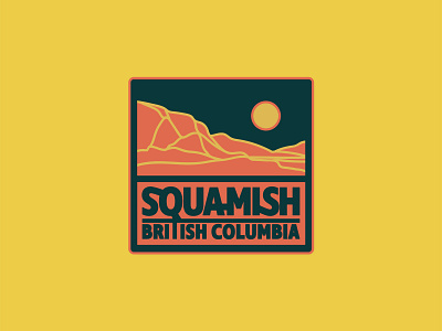 Patch for Squamish badge branding cabin design graphic graphic design illustration illustrator lettering mountain squamish sticker typography vancouver