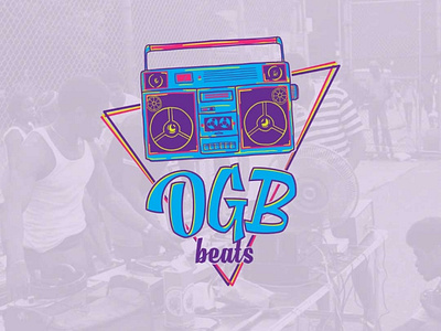 OGB beats vintage logo design
