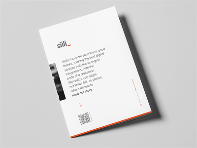 Siili Solutions - Booklet booklet devoxx conference graphic design grey orange print siili siili solutions siili wrocław