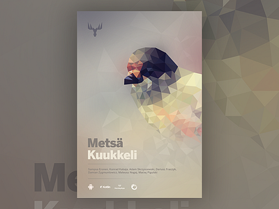 Metsä Kuukkeli Poster design forest graphic hall of fame metsa muzli poster project siili