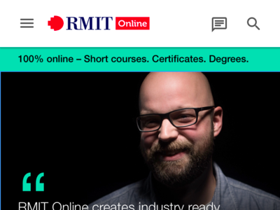 RMIT Online Mobile First E-commerce Website accessible e commerce education responsive user testing website