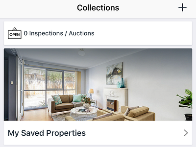 Realestate.com.au iOS App - Collections Default View
