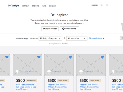 99designs - Contests - Desktop Card UI List View (Web)