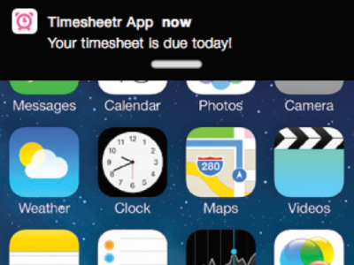 Timesheetr App - Notification Screen iOS (Thoughtworks)