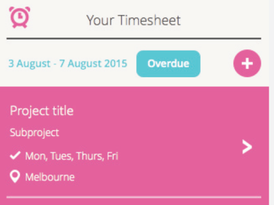 Timesheetr iOS App - Your Timesheet View (Thoughtworks)