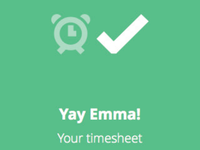 Timesheetr iOS App - Submission Confirmation View (Thoughtworks)
