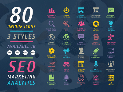 Seo And Marketing Icons