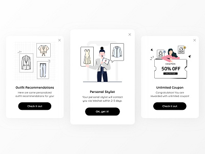 Some recent popup graphics app clothes design ecommerce graphic illustration interface outfit shopping ui