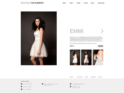 Boutique Sui - Detail Page boutique detail fashion website