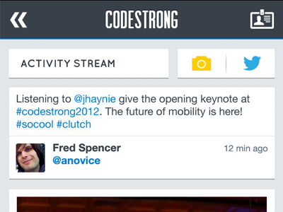 Conference App activity app code codestrong conference developers ios photo tweet