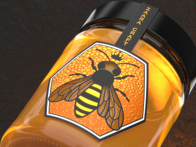 Honey love 3d label print