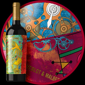 Contemplations Merlot & Malbec series label wine