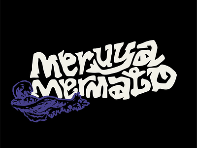 Meruya mermaid logo art artwork branding design illustration illustrator logo minimal typography vector