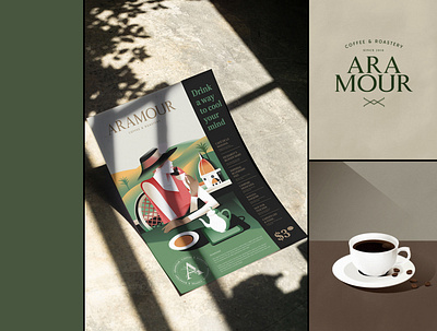 Aramour~ cafe coffee design flatdesign graphic design illustration illustration art illustrator logo package packaging poster vector vietnam vietnamese visual visualdesign