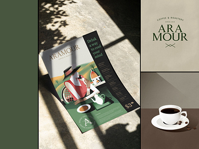 Aramour~ cafe coffee design flatdesign graphic design illustration illustration art illustrator logo package packaging poster vector vietnam vietnamese visual visualdesign