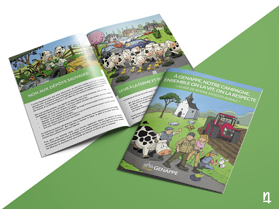 Bonne Entente Rurale - Guide agriculture brochure campaign communication creative genappe graphic green illustrations leaflet print print design together