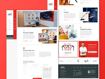 Vision & Precision - Webdesign communication creative design eyes glasses graphic nicolastumerelle optician red ui ui design ux ux design website