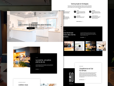 Comobo - Wood & Kitchen - Webdesign black communication creative design graphic kitchen nicolastumerelle ui ui design ux ux design website wood