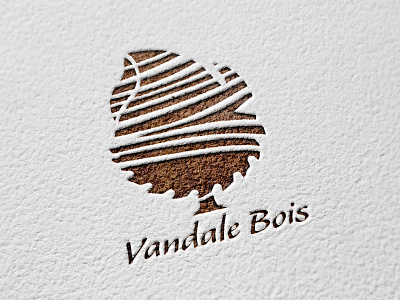 Vandale Bois creative design firewood graphic logo lumbering tree wood