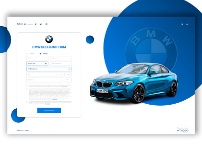 BMW Form blue bmw car creative design form graphic ui ui design ui ux ux ux design website