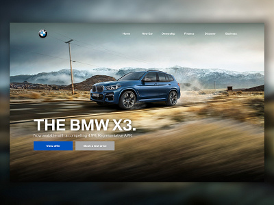 BMW X3 bmw car creative design desktop graphic parallax ui ui design ux ux design ux ui website