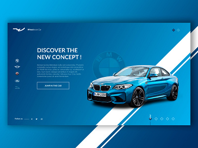 BMW - Splashpage Car Dealer #2 blue bmw car creative design desktop graphic ui ui design ux ux ui ux design ux ui website