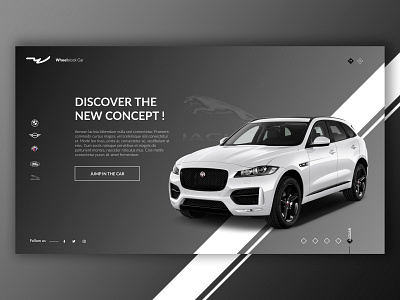 Jaguar - Splashpage Car Dealer #3 car creative design desktop graphic grey jaguar ui ui design ux ux ui ux design ux ui website